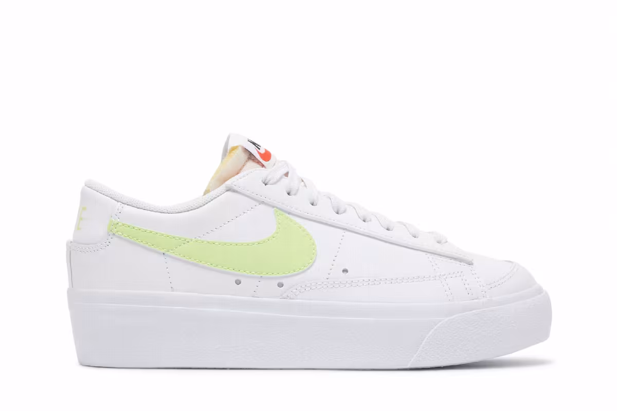Nike Women's Blazer Low Platform White Light Lemon Twist, view 2