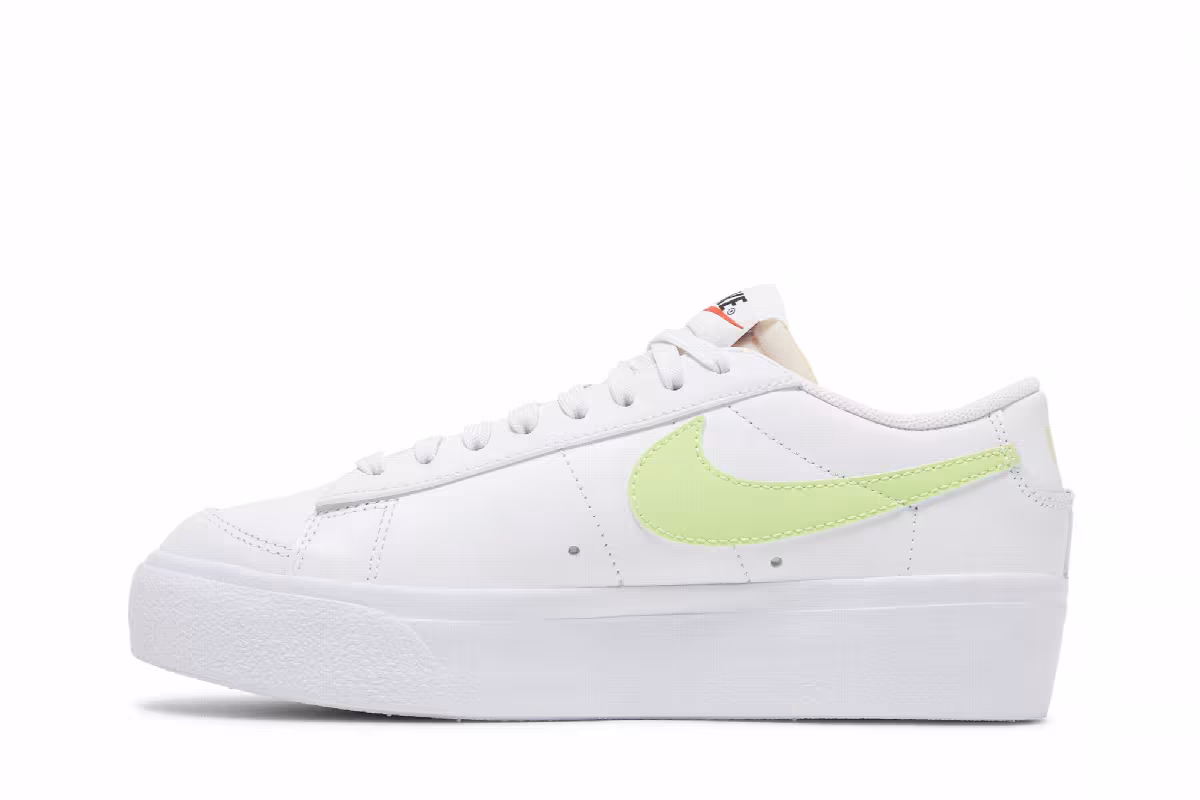 Nike Women's Blazer Low Platform White Light Lemon Twist, view 4