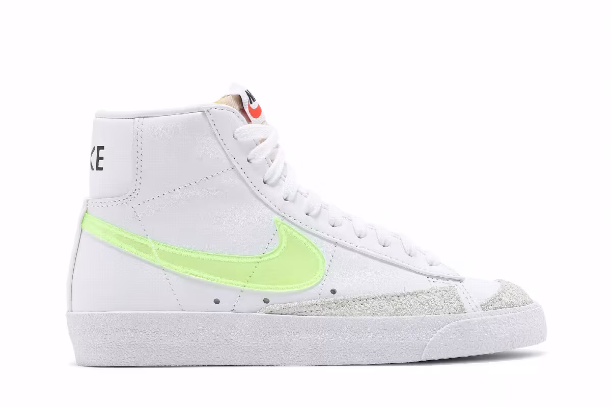 Nike Women's Blazer Mid White Volt, view 2