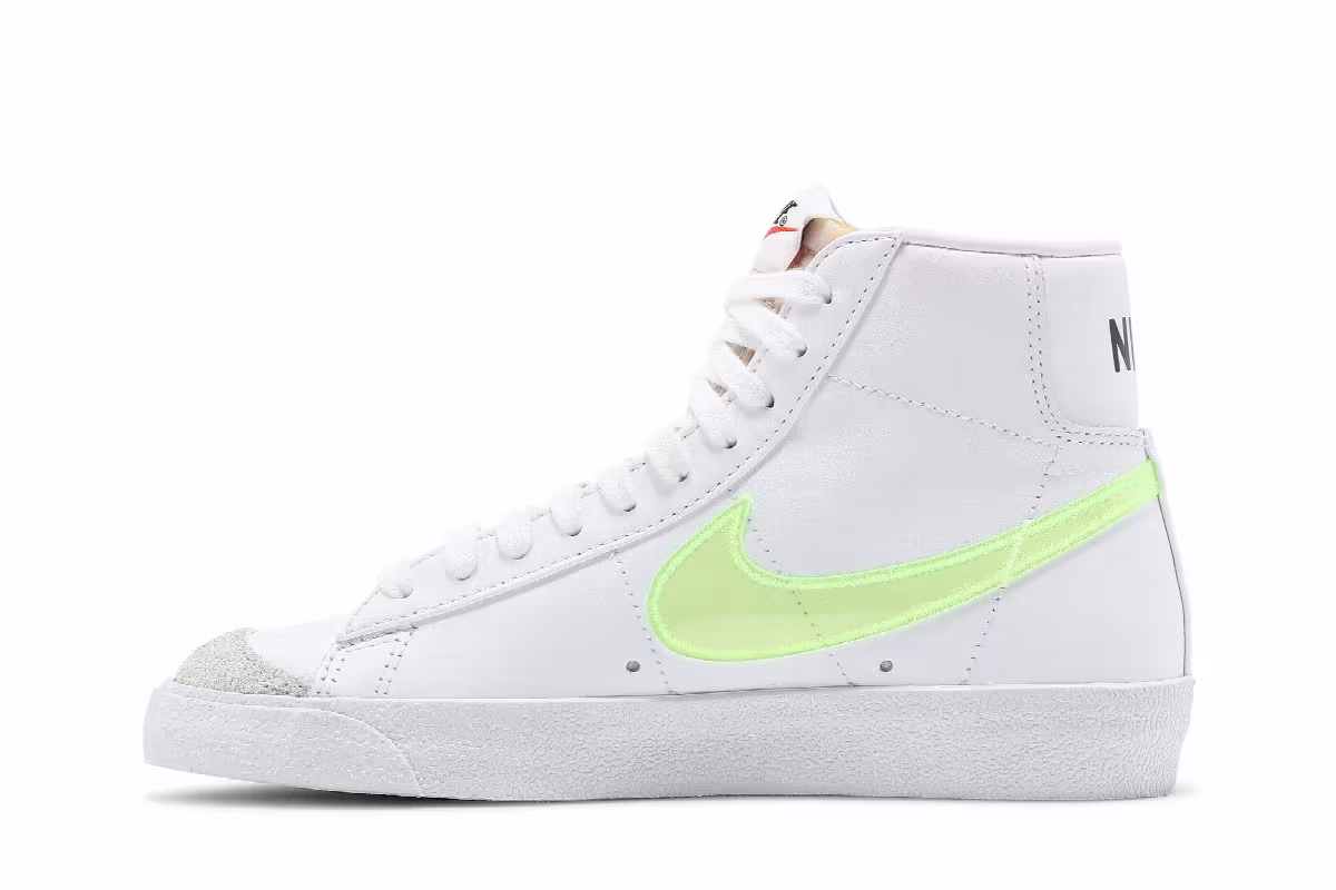 Nike Women's Blazer Mid White Volt, view 4