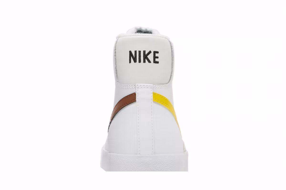 Nike Blazer Mid 77 GS White Pecan Vivid Sulfur, view 8