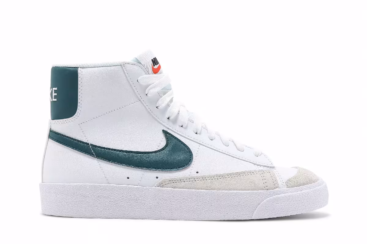 Nike Blazer Mid White Dark Teal Green, view 2