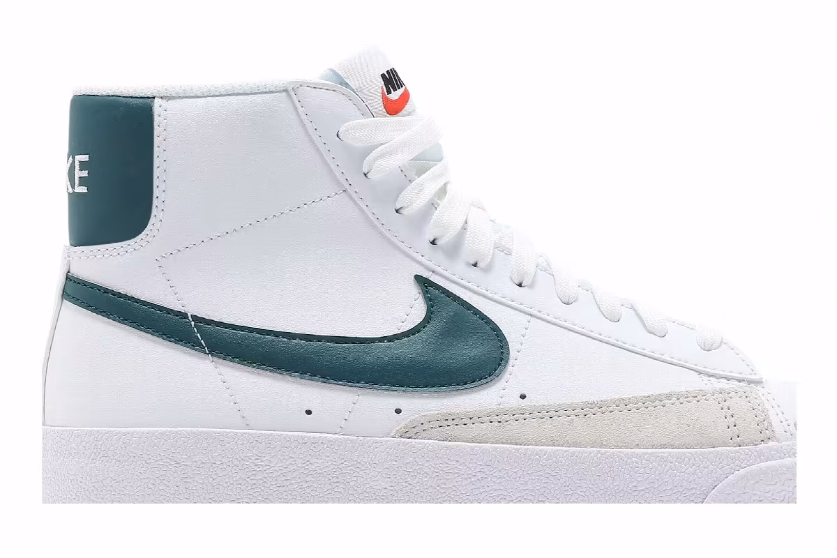 Nike Blazer Mid White Dark Teal Green, view 3