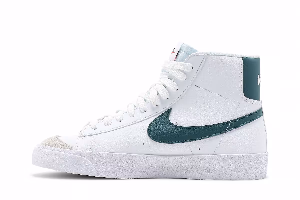 Nike Blazer Mid White Dark Teal Green, view 4