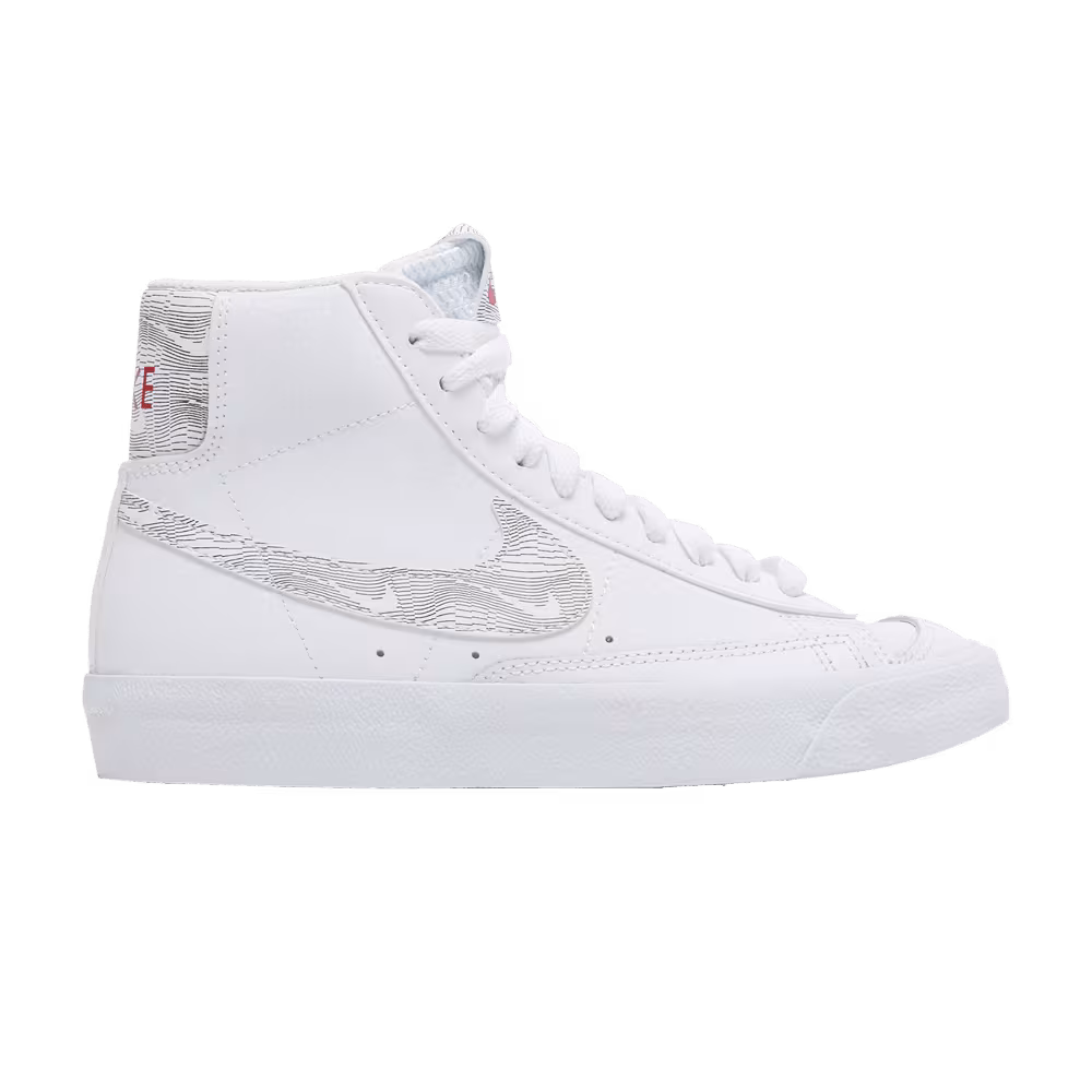 Nike Blazer Mid White Logo Print
