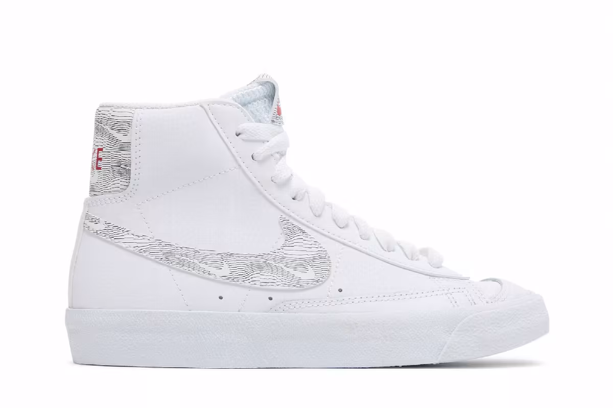 Nike Blazer Mid White Logo Print, view 2