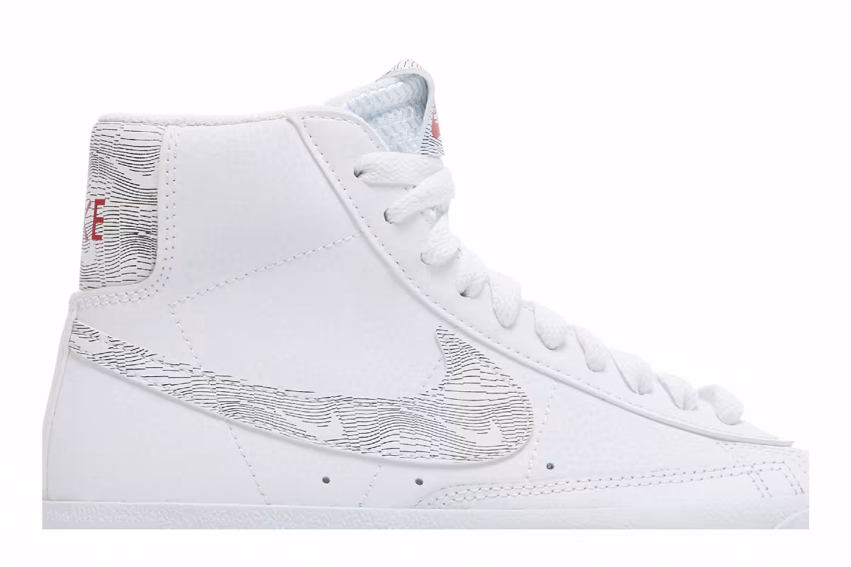 Nike Blazer Mid White Logo Print, view 3