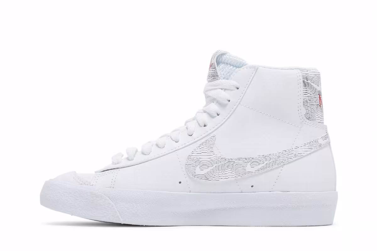 Nike Blazer Mid White Logo Print, view 4