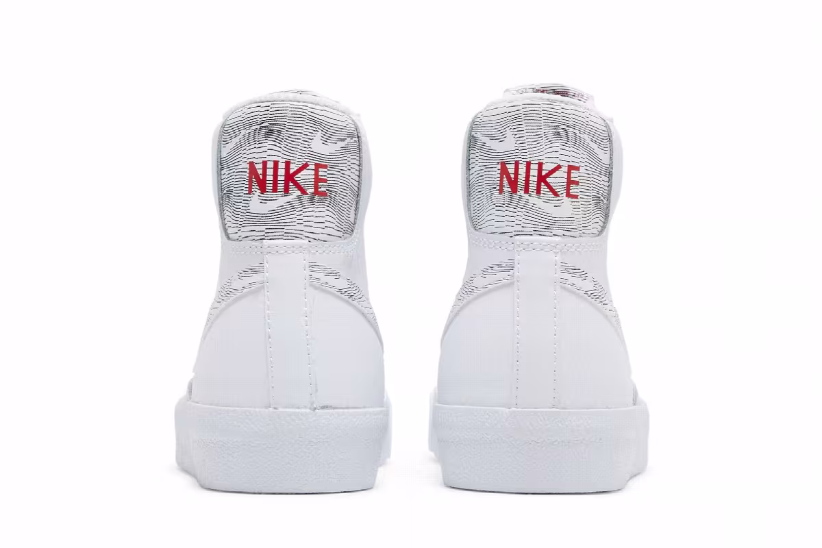 Nike Blazer Mid White Logo Print, view 7