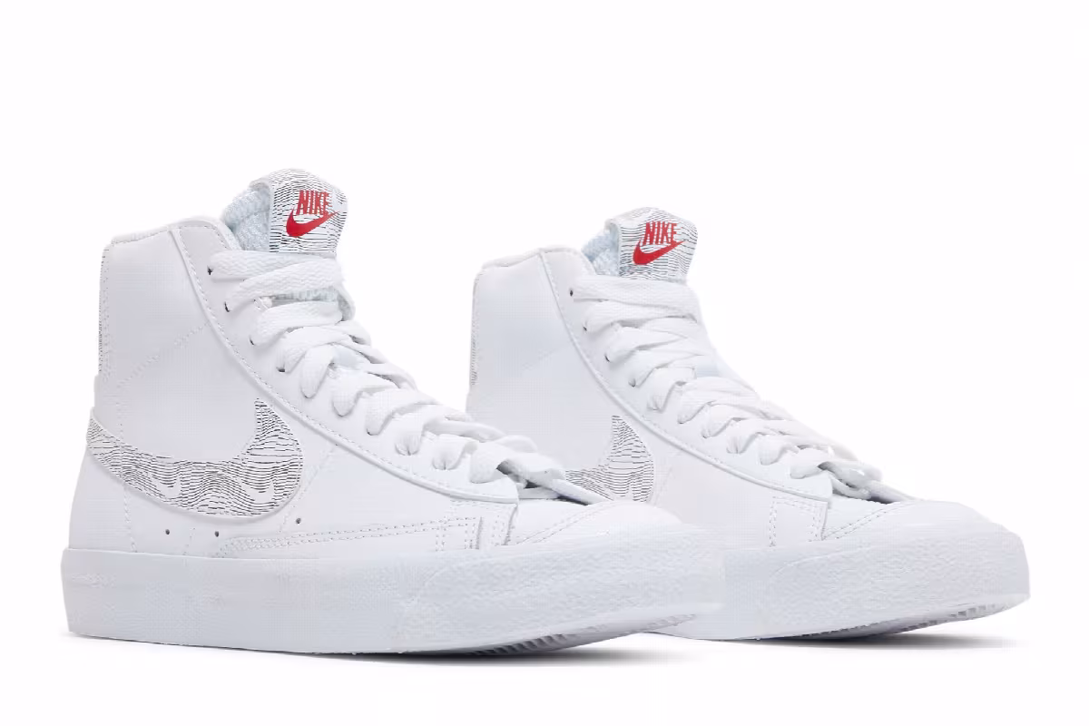 Nike Blazer Mid White Logo Print, view 9
