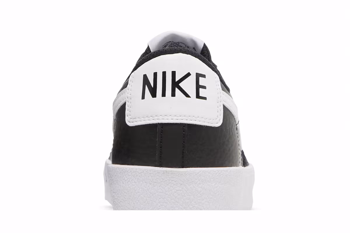 Nike Blazer Low Black White, view 8
