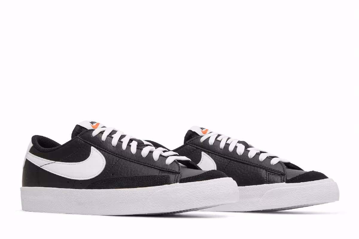 Nike Blazer Low Black White, view 9