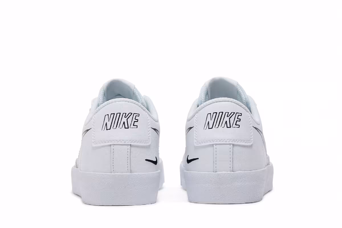 Nike Blazer Low Sketch - White Black, view 7