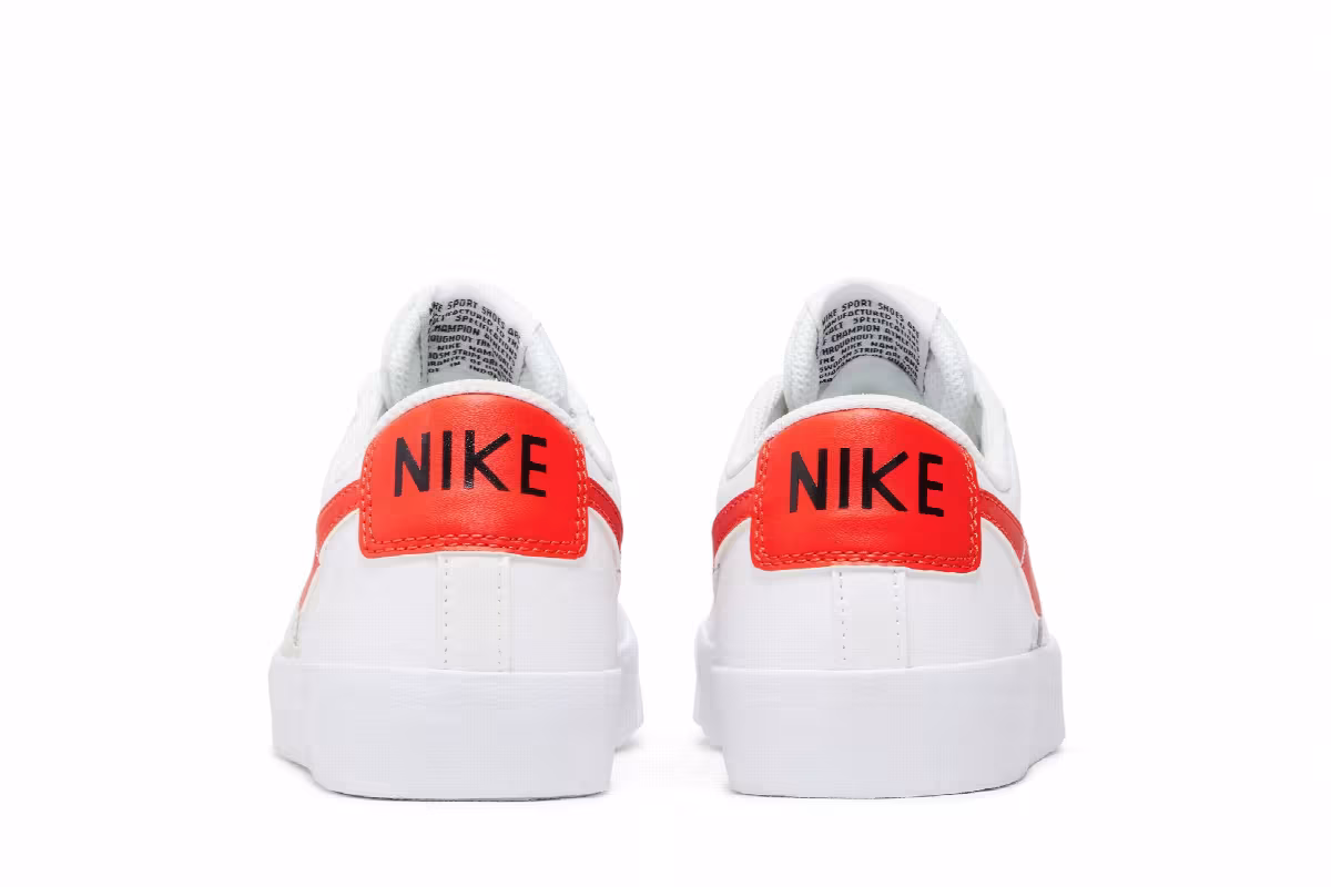 Nike Blazer Low White Team Orange, view 7