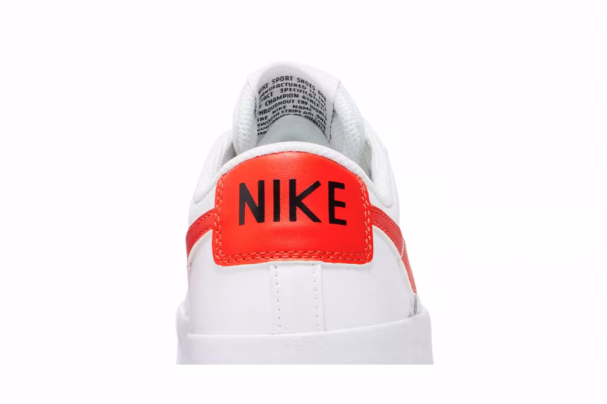 Nike Blazer Low White Team Orange, view 8