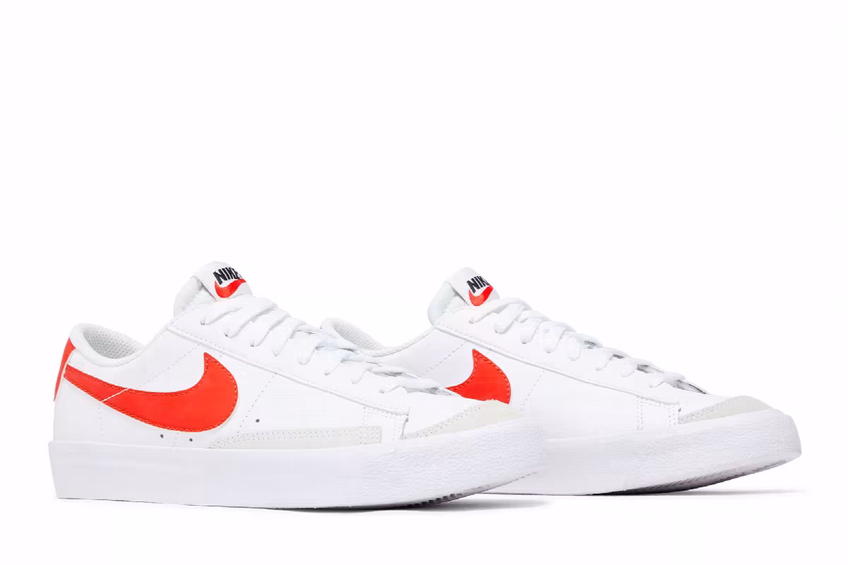 Nike Blazer Low White Team Orange, view 9