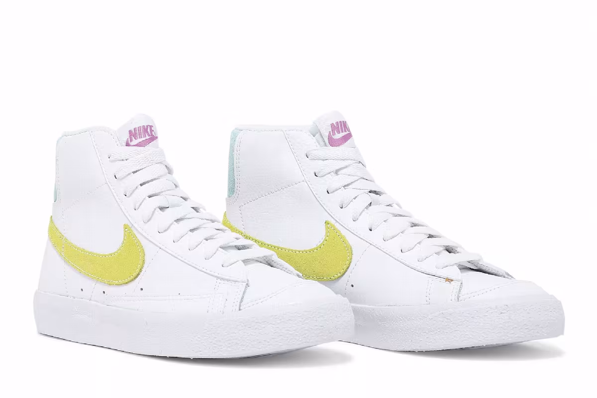 Nike Blazer Mid White Light Zitron, view 9