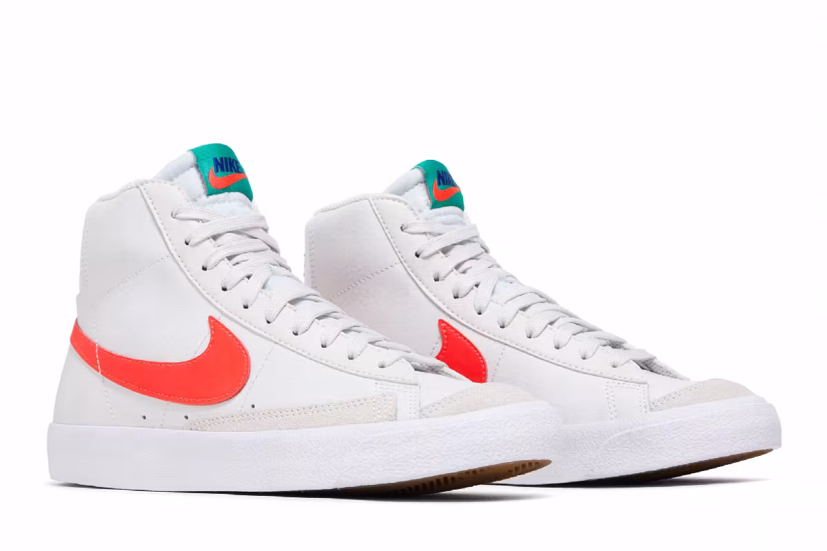 Nike Blazer Mid Platinum Tint Bright Crimson, view 9