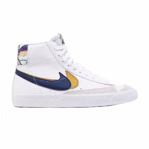 Nike Blazer Mid '77 SE GS 'Double Swoosh - White Gold Blue Void'