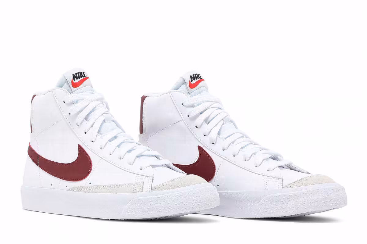 Nike Blazer Mid White Team Red, view 9
