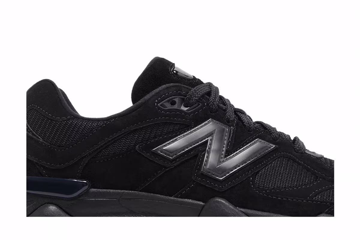 New Balance 9060 Triple Black Suede, view 3