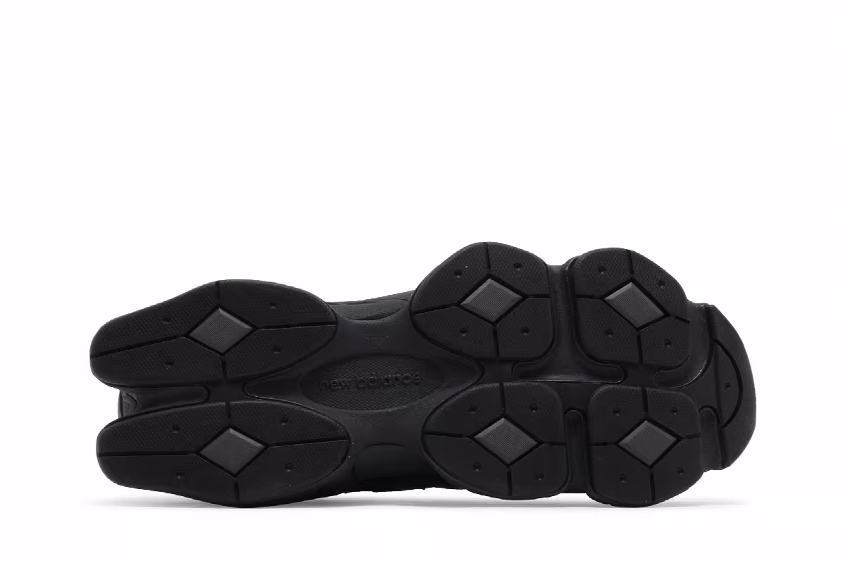 New Balance 9060 Triple Black Leather, view 5