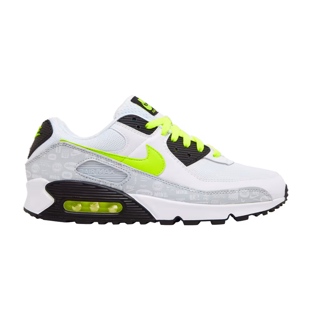 Nike Air Max 90 Reflective Logo - White Volt