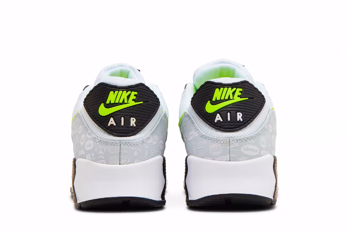 Nike Air Max 90 Reflective Logo - White Volt, view 7