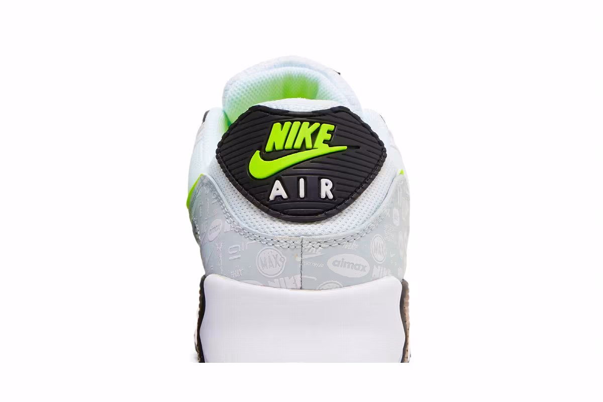 Nike Air Max 90 Reflective Logo - White Volt, view 8