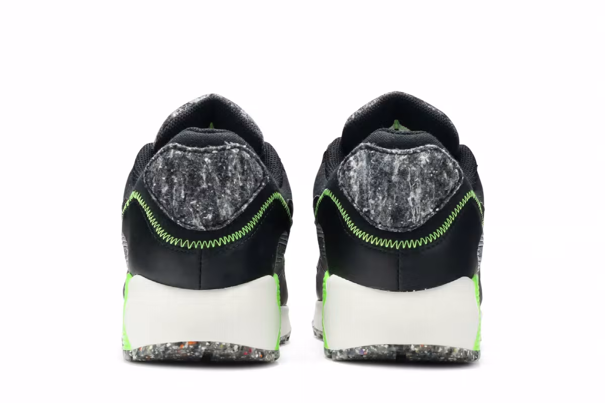 Nike Air Max 90 M2Z2 Recycled Wool Pack - Black Electric Green, view 7