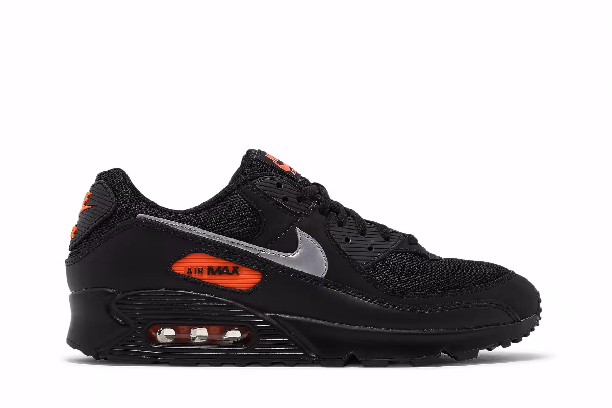 Nike Air Max 90 Black Total Orange, view 2