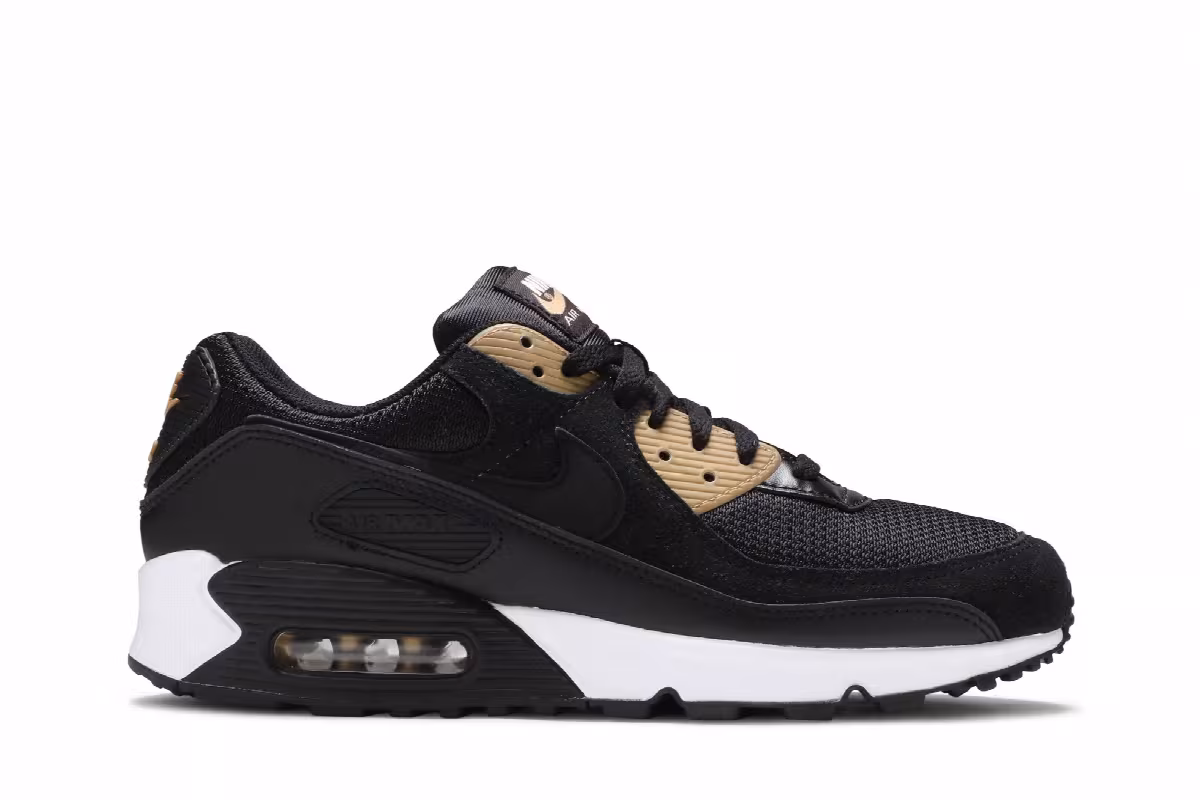 Nike Air Max 90 Black Metallic Gold, view 2