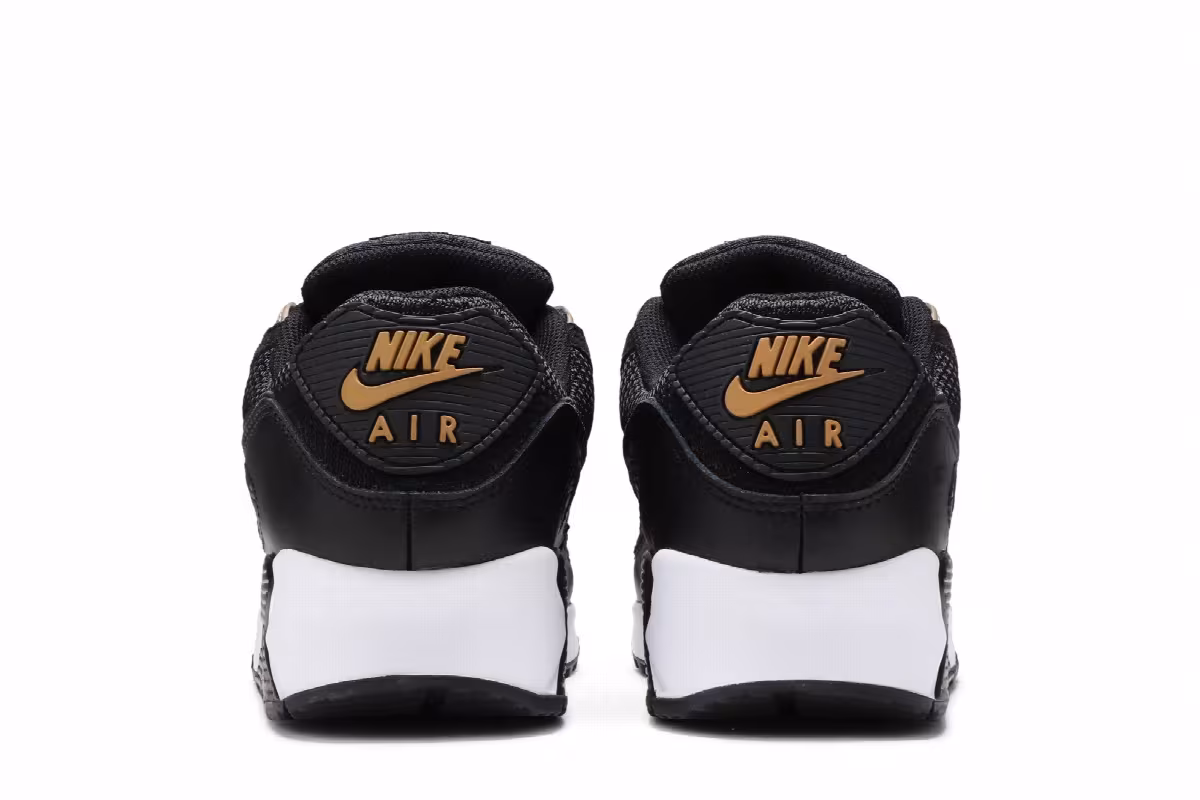 Nike Air Max 90 Black Metallic Gold, view 7