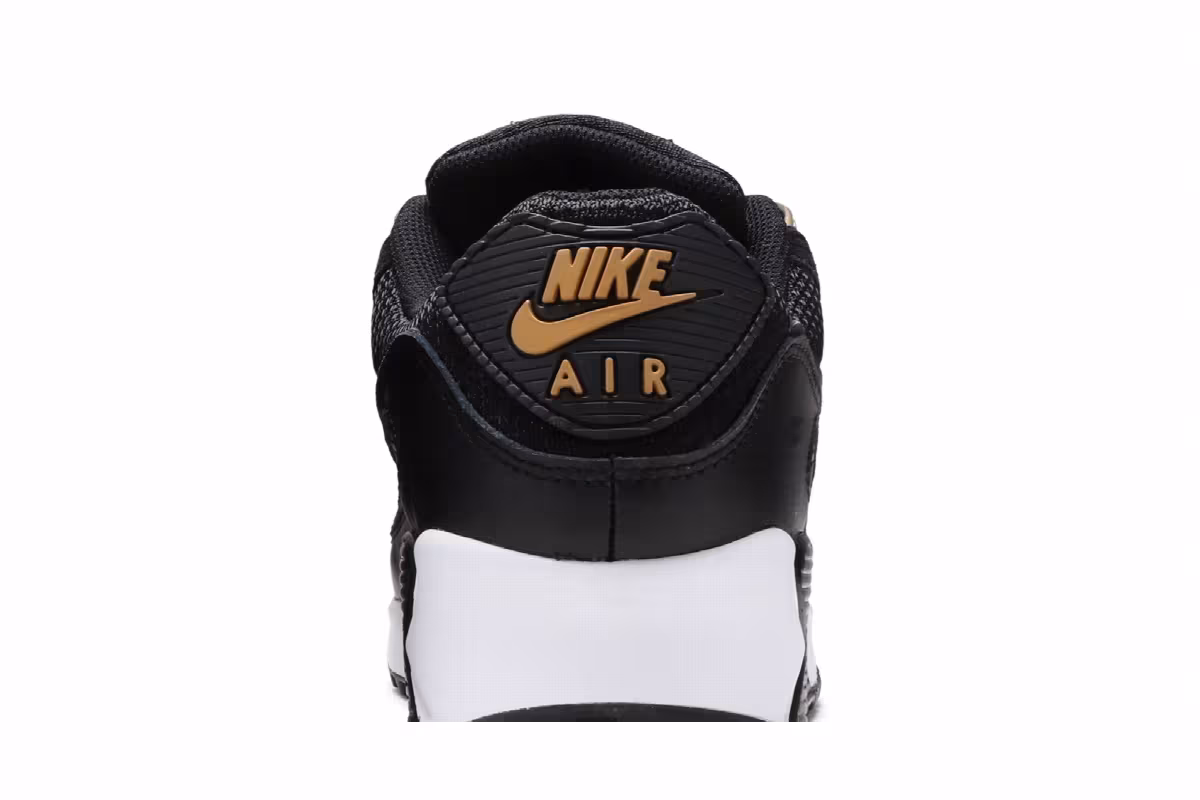 Nike Air Max 90 Black Metallic Gold, view 8