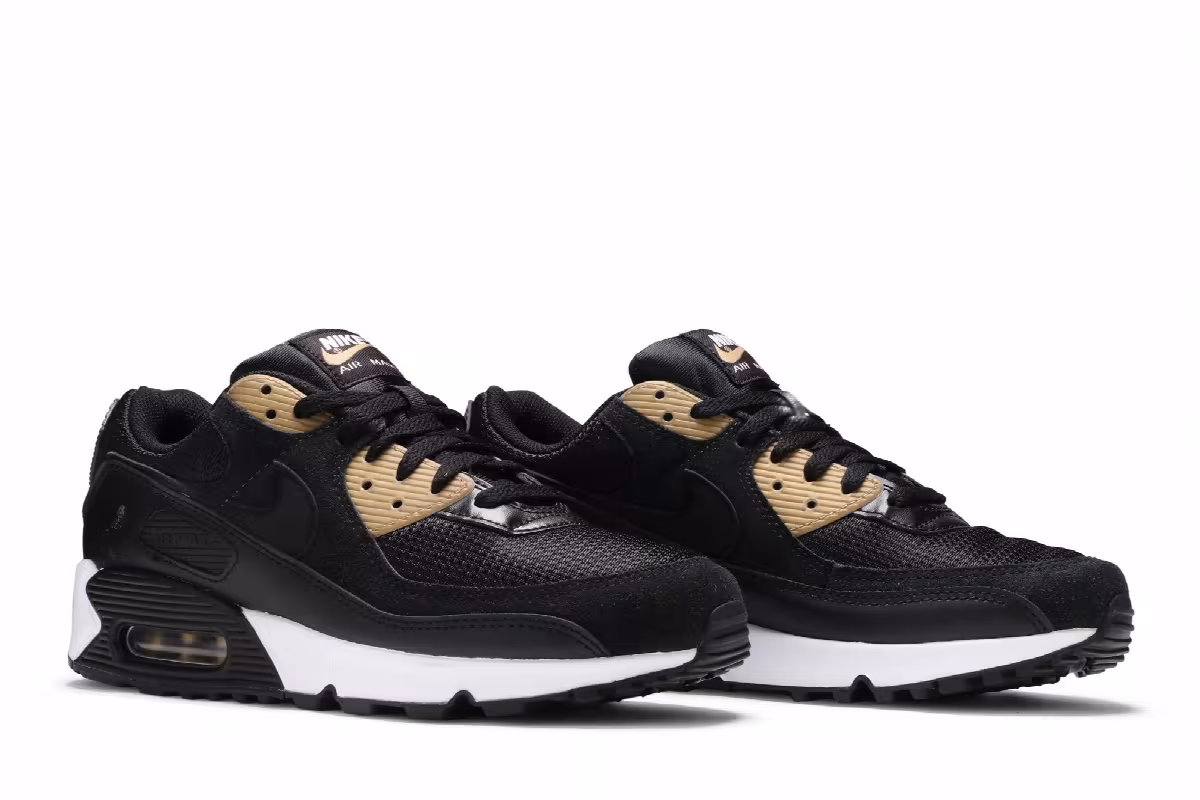 Nike Air Max 90 Black Metallic Gold, view 9