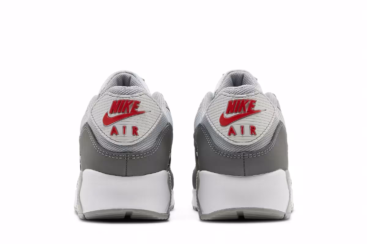 Nike Air Max 90 Light Smoke Grey Red, view 7