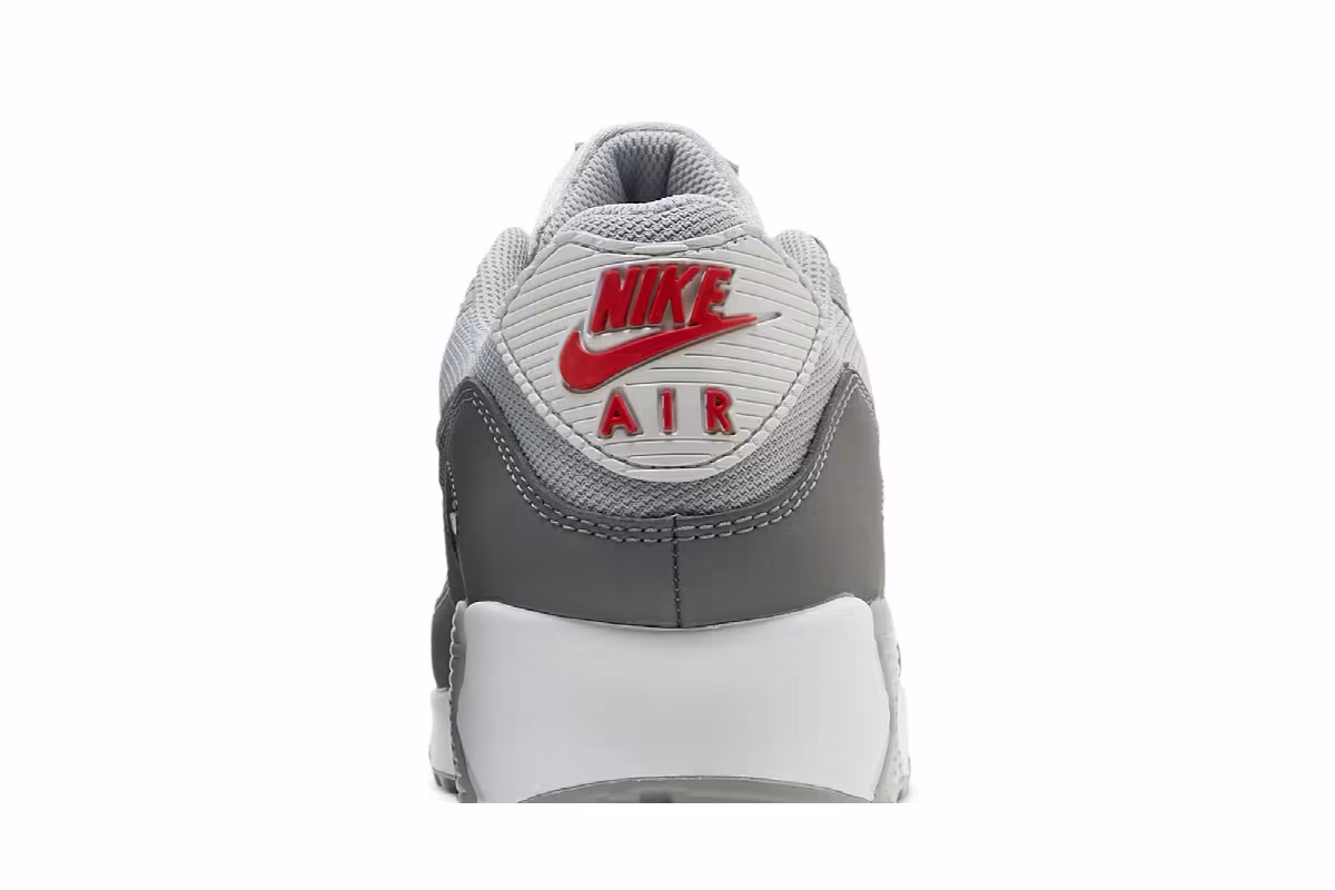 Nike Air Max 90 Light Smoke Grey Red, view 8