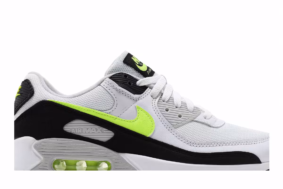 Nike Air Max 90 White Hot Lime, view 3