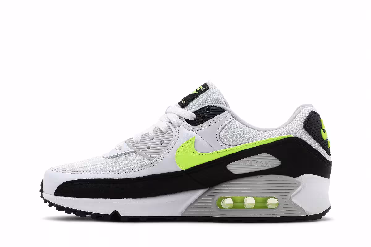 Nike Air Max 90 White Hot Lime, view 4