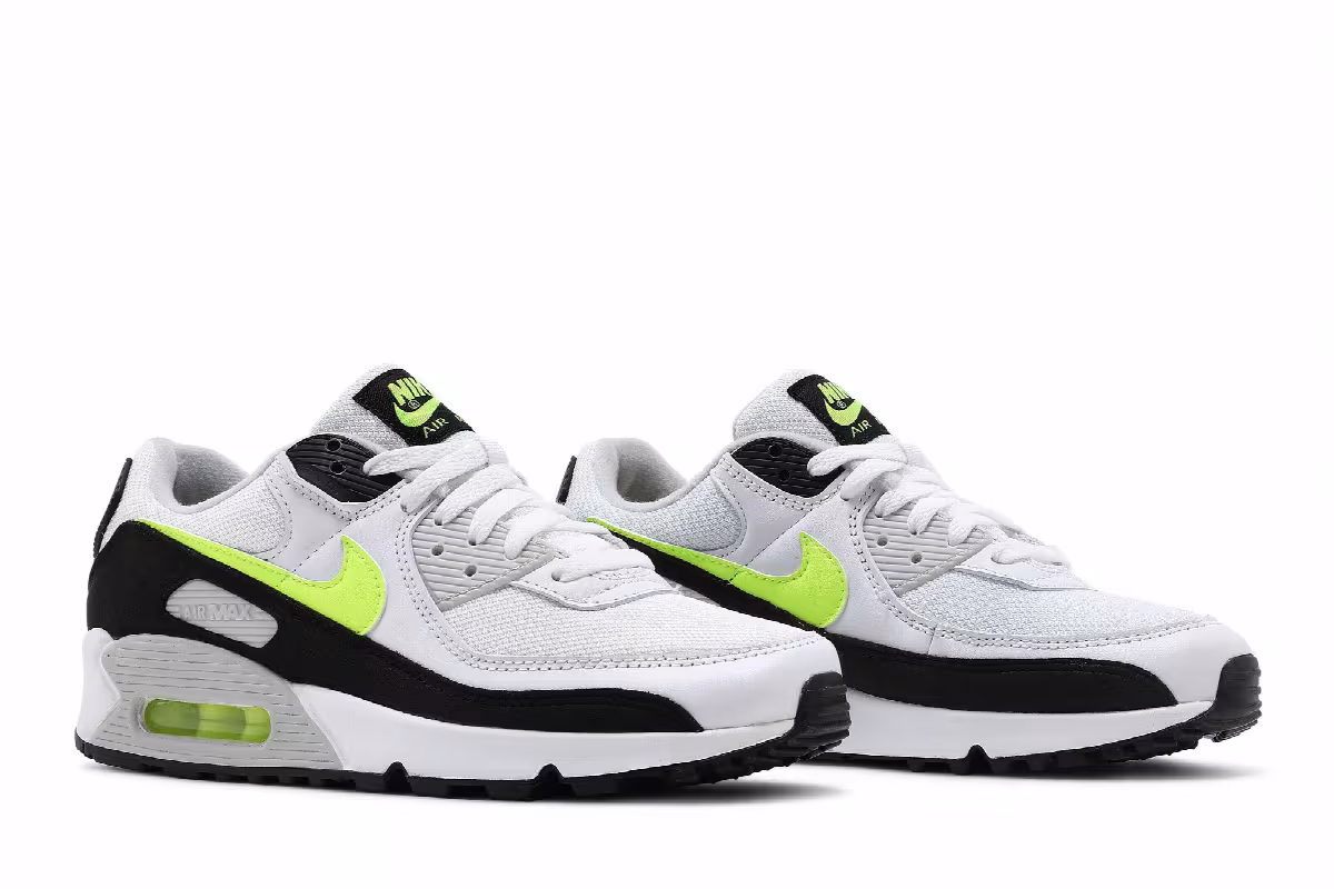 Nike Air Max 90 White Hot Lime, view 9