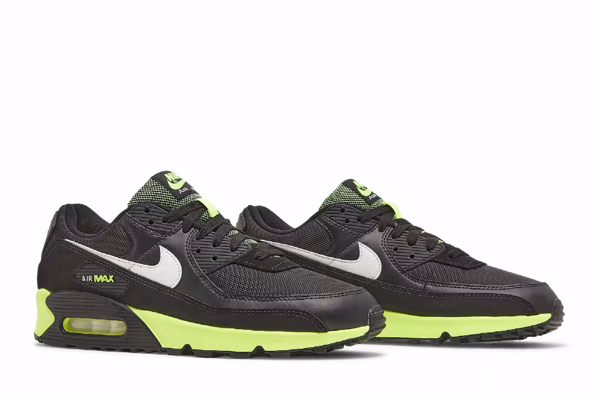 Nike Air Max 90 Black Hot Lime, view 9
