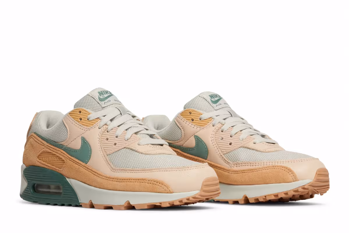 Nike Air Max 90 Premium Light Bone Dutch Green, view 9