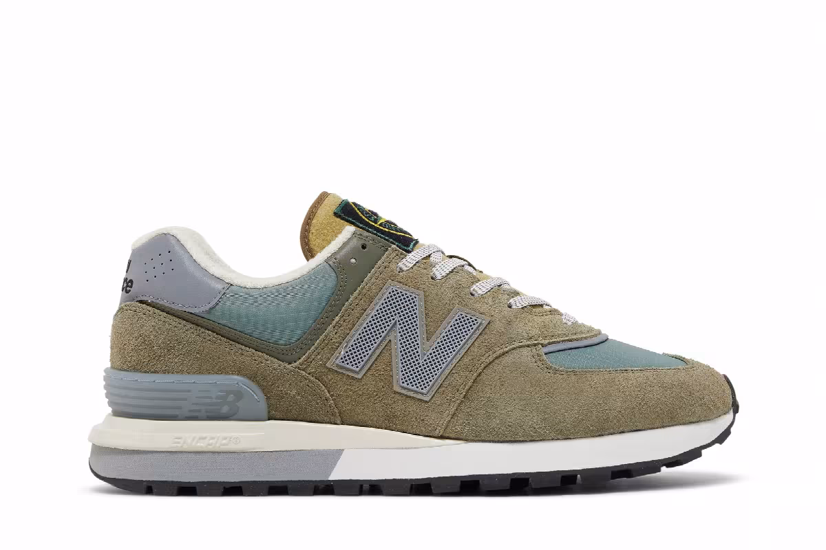 Stone Island x New Balance 574 Legacy Steel Blue, view 2