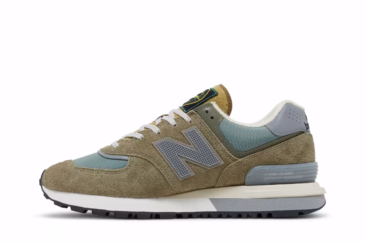 Stone Island x New Balance 574 Legacy Steel Blue, view 4