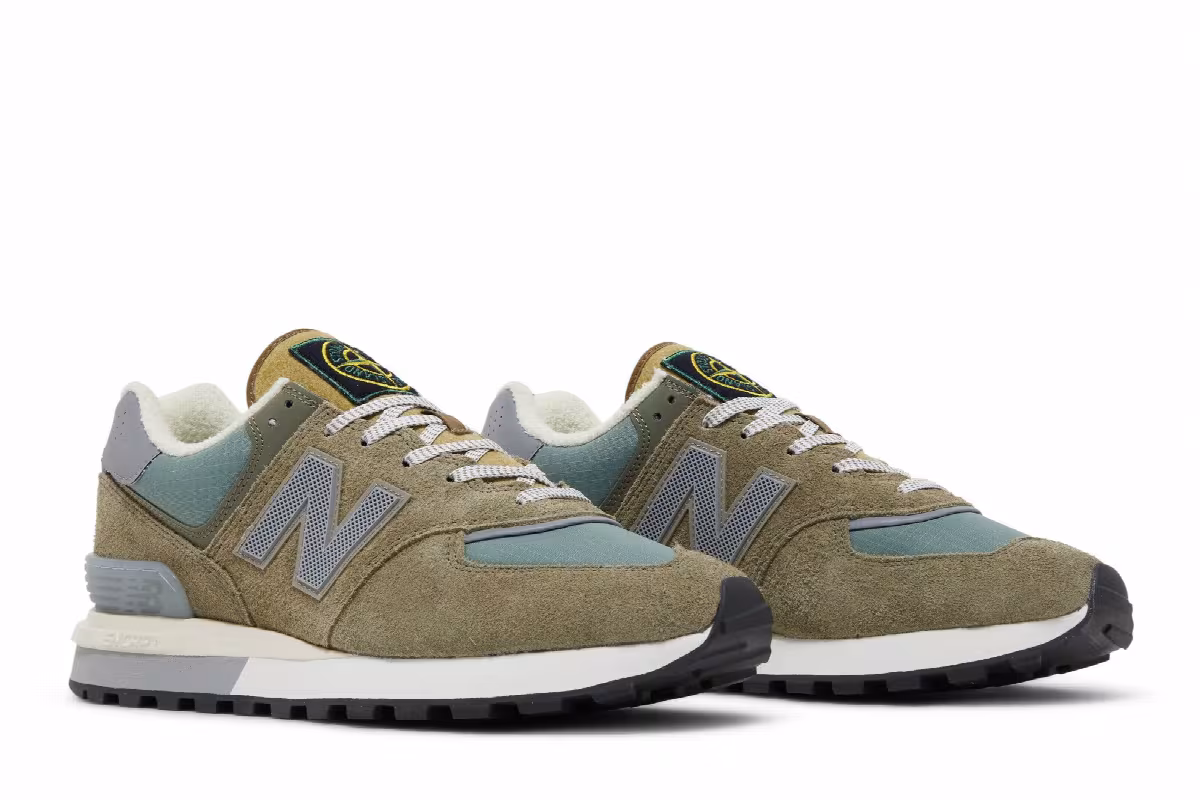 Stone Island x New Balance 574 Legacy Steel Blue, view 9