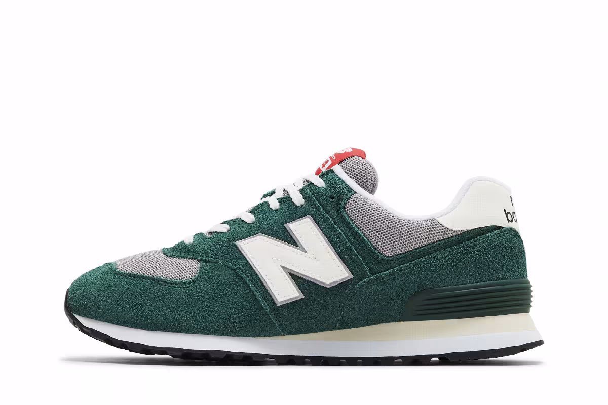 New Balance 574 Nightwatch Green Sea Salt, view 4