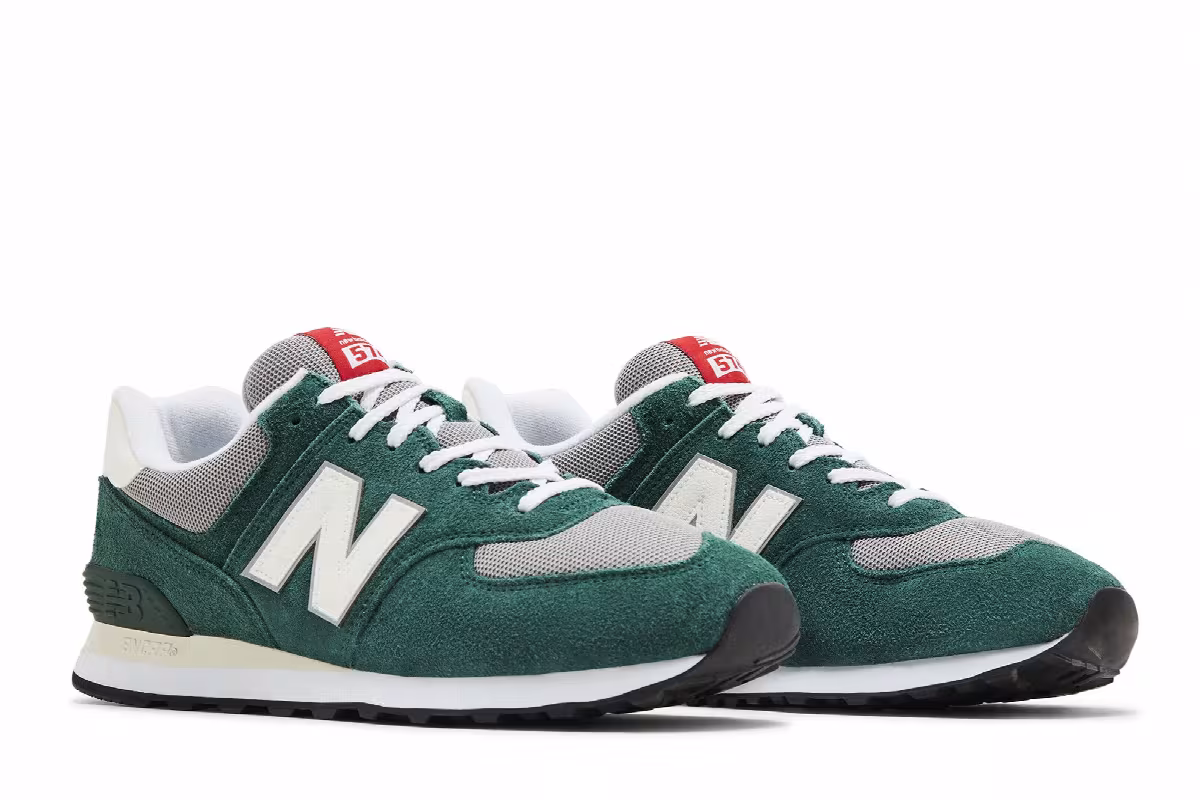 New Balance 574 Nightwatch Green Sea Salt, view 9