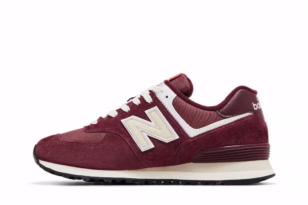 New Balance 574 Maroon Grey, view 4