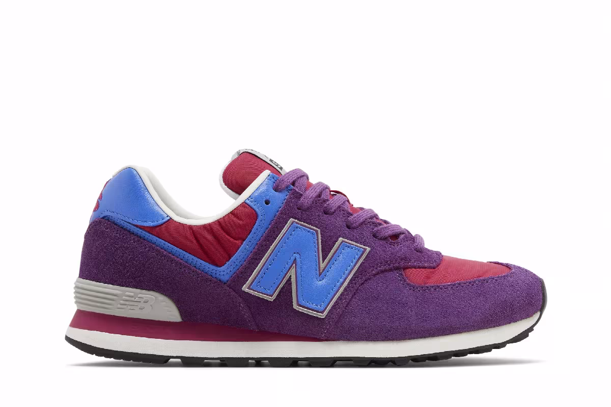 Stray Rats x New Balance 574 Purple Blue, view 2