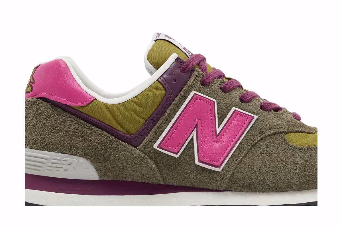 Stray Rats x New Balance 574 Green Pink, view 3